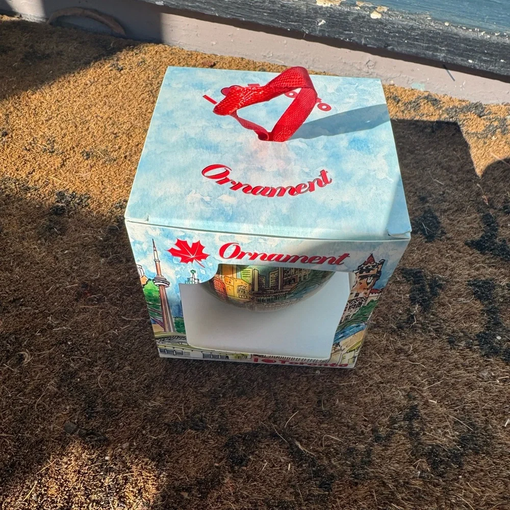 Toronto Souvenir Ornament with Red Ribbon